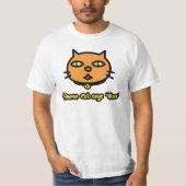 Chinesische Katze sagt "Mao" T-Shirt (Vorderseite)