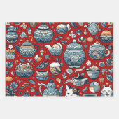 Chinesische Keramik Geschenkpapier Set (Vorderseite)
