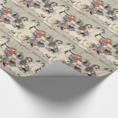 Chinesische Kinder im Schnee Geschenkpapier (Ecke)