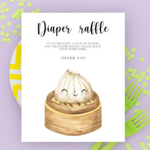 Chinesische Knödel-Babydusche-Windel-Tombola Poster