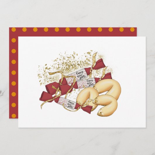 Chinesische Kochkarten für das neue Jahr (Vorne/Hinten)