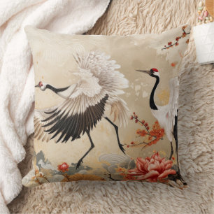 Chinesische Kranvögel Kissen