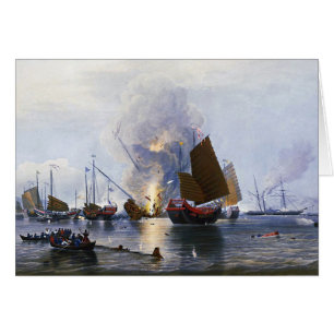 Chinesische Kriegsschiffe zerstören 1843