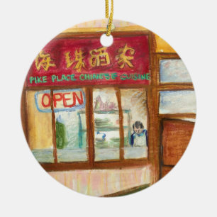 Chinesische Küche (Pike Place Seattle, WA) Keramik Ornament
