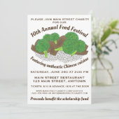 Chinesische Küche Rindfleisch und Broccoli Food Fe Einladung (Stehend Vorderseite)