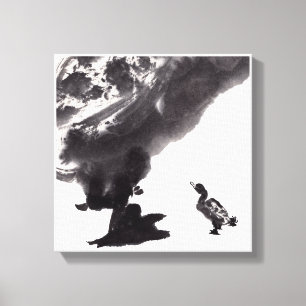 Chinesische Kunst mit Entenmotiv Leinwanddruck