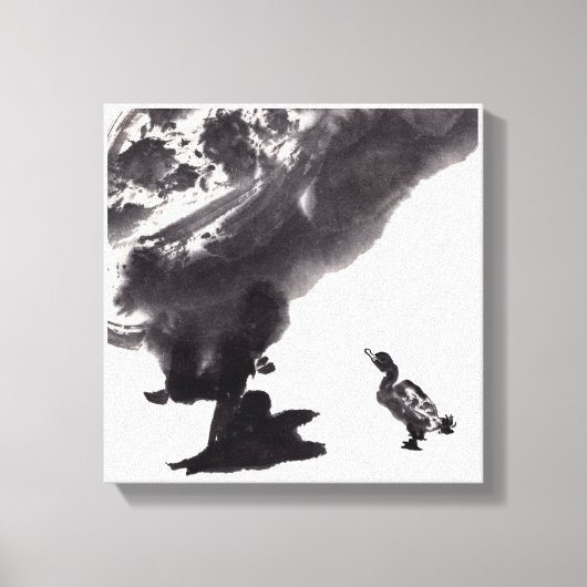 Chinesische Kunst mit Entenmotiv Leinwanddruck (Vorderseite)