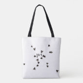 Chinesische Kunst mit Kalligraphie & Hummelnmotiv Tasche (Rückseite)