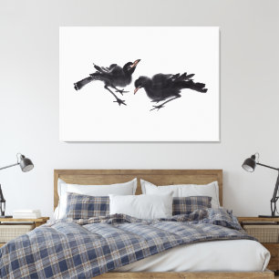 Chinesische Kunst mit Vogelmotiv Leinwanddruck