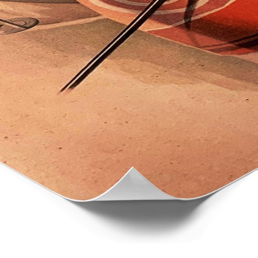 Chinesische Lady White Horte Zigaretten Old Shangh Poster (Ecke)