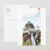 Chinesische Landschaft Bergflusstal Postkarte (Vorne/Hinten)