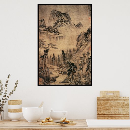 Chinesische Landschaft (IX) Poster (Küche)