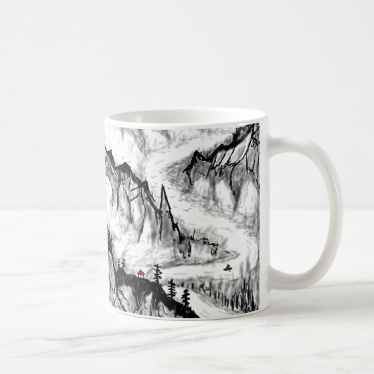 chinesische Landschaft Kaffeetasse (Rechts)