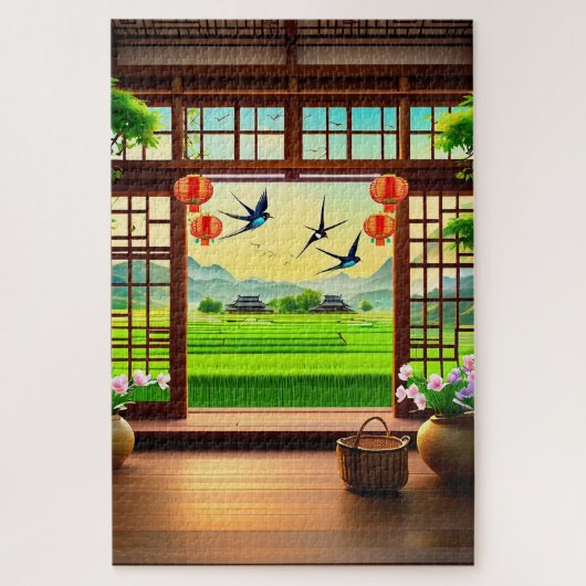 Chinesische Landschaft Puzzle (Vertikal)
