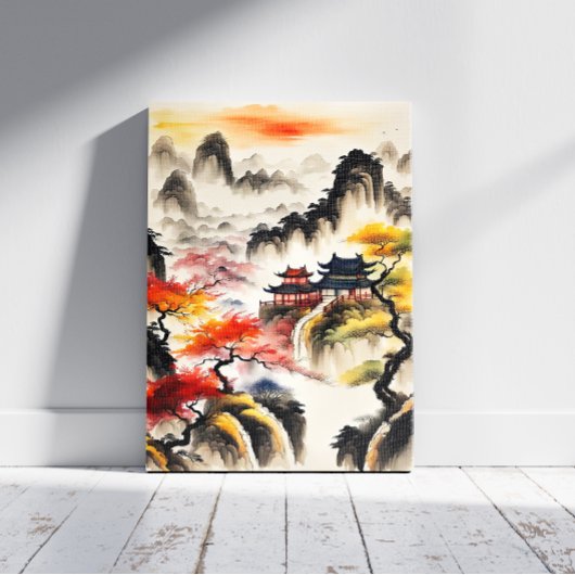 Chinesische Landschaft Tinte Malerei Leinwanddruck