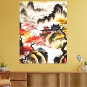 Chinesische Landschaft Tinte Malerei Leinwanddruck (Insitu (Wohnzimmer))