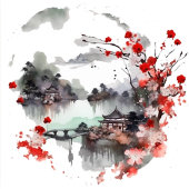 Chinesische Landschaftsmalerei Case-Mate iPhone Hülle