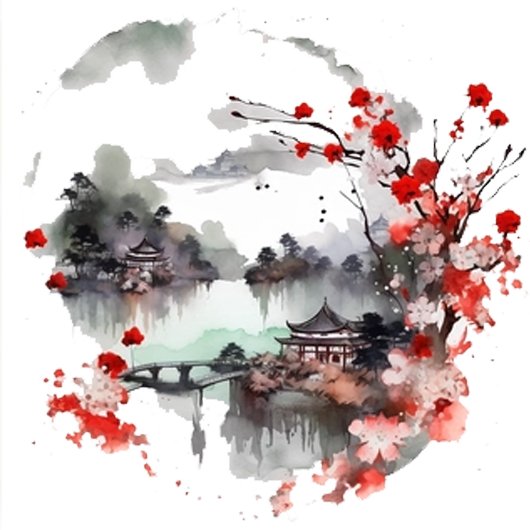 Chinesische Landschaftsmalerei Case-Mate iPhone Hülle