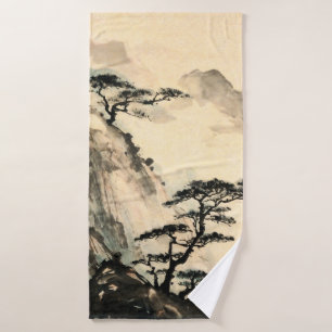 Chinesische Landschaftsmalerei,chinesisch,malend,j Badehandtuch