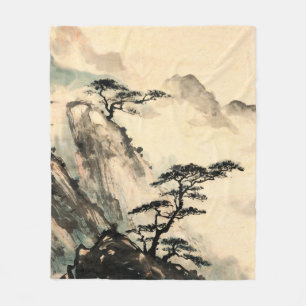 Chinesische Landschaftsmalerei.chinesisch,malerei, Fleecedecke