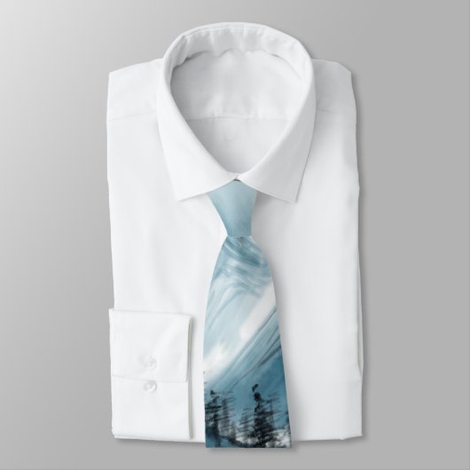 Chinesische Landschaftsmalerei Chinoiserie Krawatte (Gebunden)