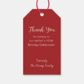 Chinesische "Langlebigkeit" Geburtstag (100 und äl Geschenkanhänger (Rückseite)