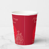 Chinesische "Langlebigkeit" Ranunculus Birthday Re Pappbecher (Rechts)