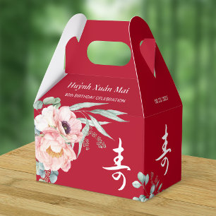 Chinesische LanglebigkeitsBirthday Peony Fevor Box Geschenkschachtel