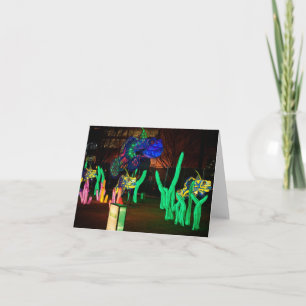 Chinesische Lantern Art Bluebird Fish Note Card