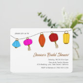 Chinesische Lantern Bridal Dusche Einladungen (Stehend Vorderseite)