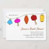 Chinesische Lantern Bridal Dusche Einladungen (Vorderseite)