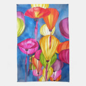 Chinesische Lanterns Aquarellkunst Geschirrtuch (Vertikal)