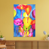 Chinesische Lanterns Aquarellkunst Leinwanddruck (Insitu (Wohnzimmer))