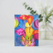 Chinesische Lanterns Aquarellkunst Postkarte (Stehend Vorderseite)