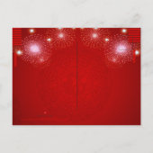 Chinesische Lanterns Fireworks Ox Year 2021 HpostC Einladungspostkarte (Rückseite)