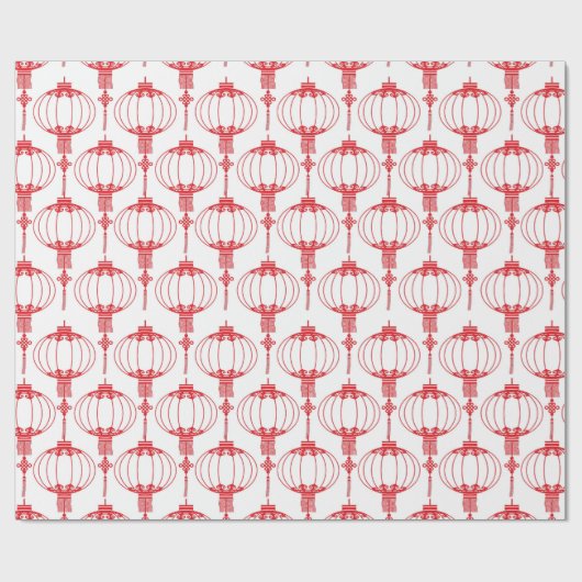 Chinesische Lanterns Geschenkpapier (Flach)