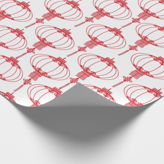 Chinesische Lanterns Geschenkpapier (Ecke)