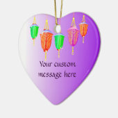 Chinesische Lanterns-Ornament Keramikornament (Links)