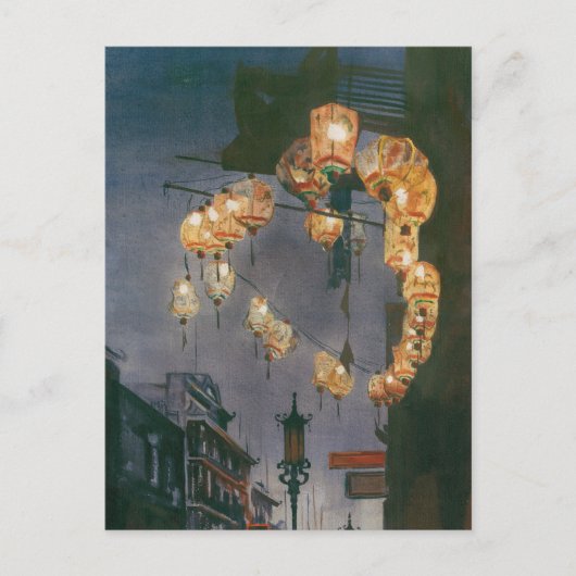 CHINESISCHE LANTERNS VON SHARON SHARPE POSTKARTE (Vorderseite)