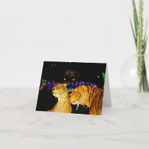 Chinesische Laterne Art Tigers Note Card