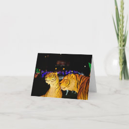 Chinesische Laterne Art Tigers Note Card