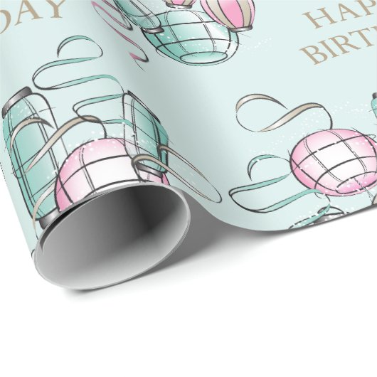 Chinesische Laterne & Ribbon Geschenkpapier (Rolleneckpunkt)