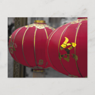 Chinesische Laternen aus Rot und Gold Postkarte