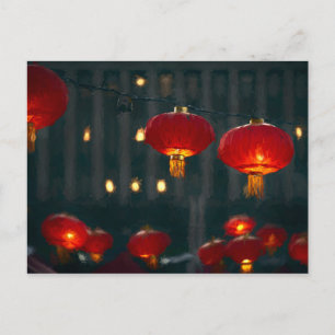 Chinesische Laternen des neuen Jahres Postkarte