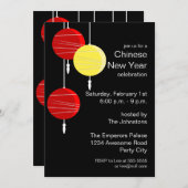 Chinesische Laternen Einladung (Vorne/Hinten)
