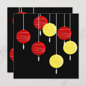 Chinesische Laternen Einladung (Vorne/Hinten)