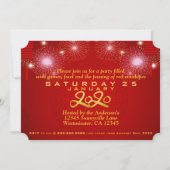 Chinesische Laternen Feuerwerk Rat Jahr 2020 Party Save The Date (Rückseite)