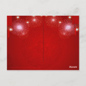 Chinesische Laternen Fireworks Ox Year 2021 Postka Postkarte (Rückseite)