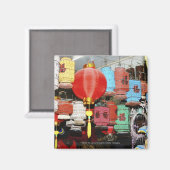 Chinesische Laternen in China Magnet (Vorderseite/Rückseite)
