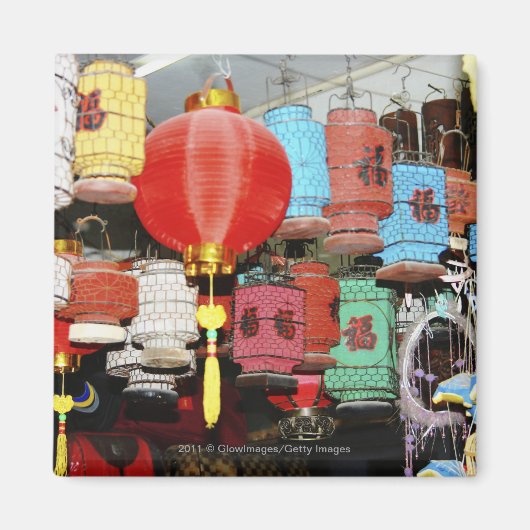 Chinesische Laternen in China Magnet (Vorne)